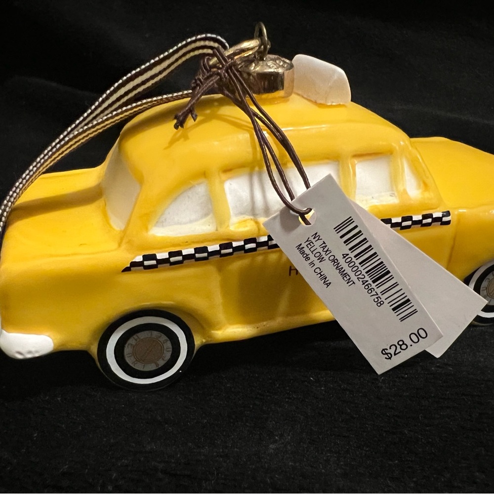 Rare Yellow Henri Bendel Taxi Ornament